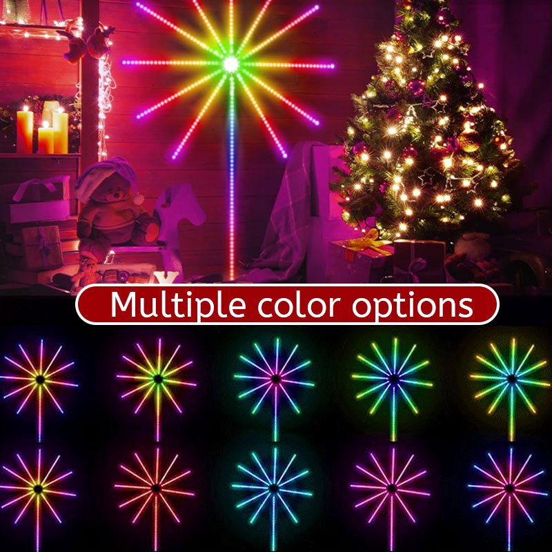 LED sound controlled colorful fireworks lights