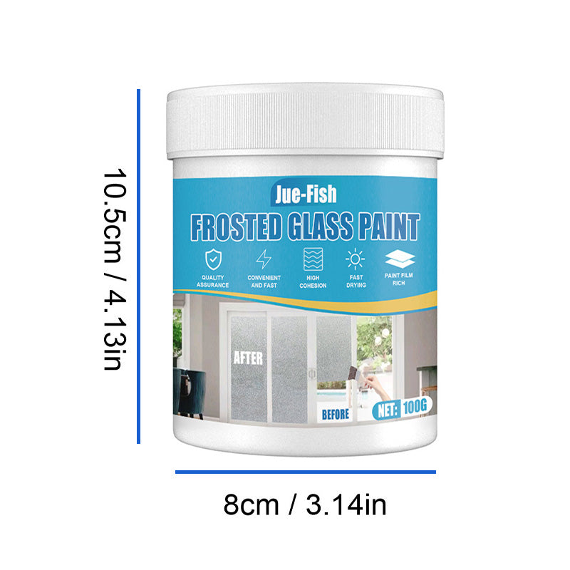 Waterproof Frosted Glass Paint for Door & Window with Brush