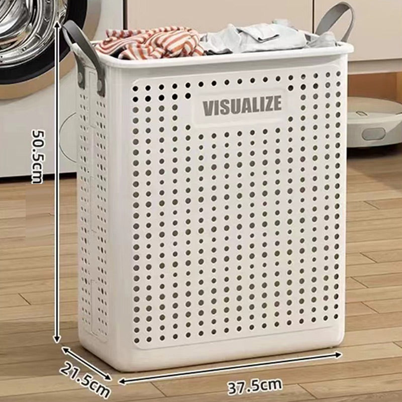 Collapsible Laundry Basket with Wheel & Handle