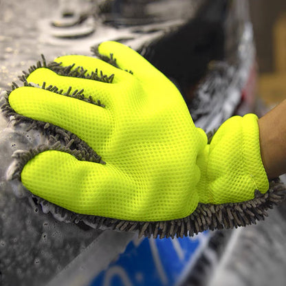 🎁Double-sided five-finger car wash gloves