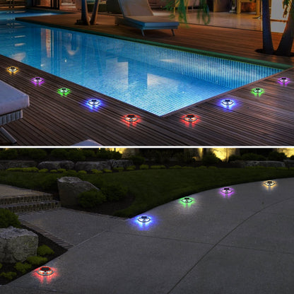 Solar Ground Lights, Waterproof Solar Garden Lights, Landscape Lights for Pathway,Walkway