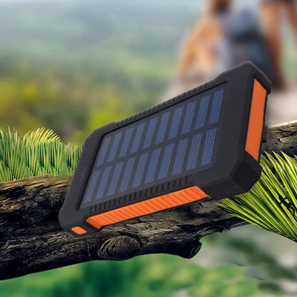 Portable Solar Power Bank with Built-In Cables