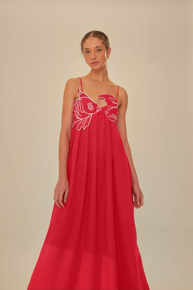 Maxi-Unterkleid „Eileen Goldfish“ mit Stickerei