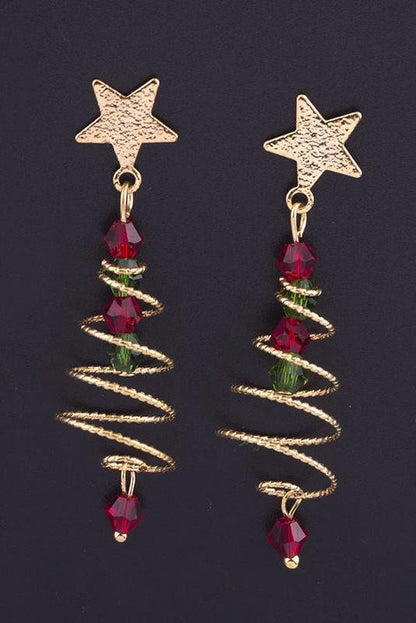 Pendientes colgantes con forma de árbol de Navidad de Eudora