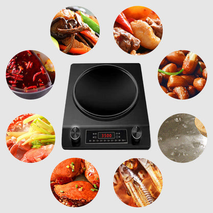 3500W Concave Induction Cooktop with 10 Temperature Levels