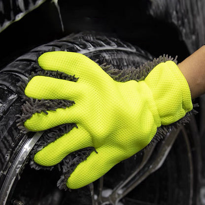 🎁Double-sided five-finger car wash gloves