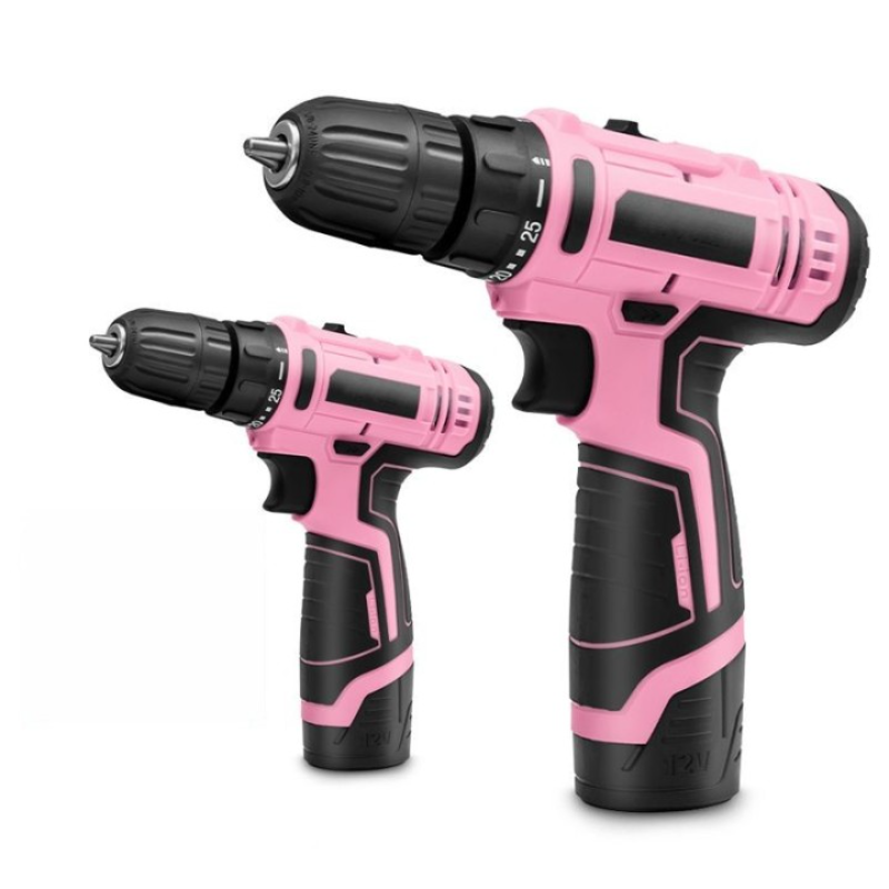 Pink Cordless Drill Driver Set with 25+1 Torque Settings