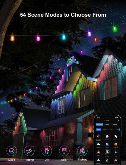 Witimselsolar RGBW Smart Outdoor String Lights