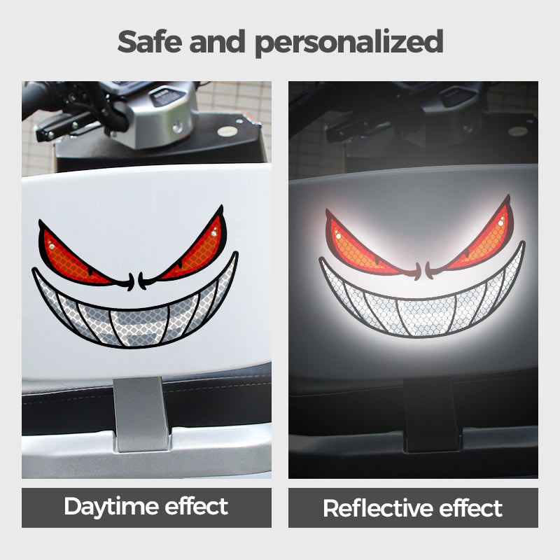 Evil Eyes Motorcycle Stickers with Self-Adhesive Backing