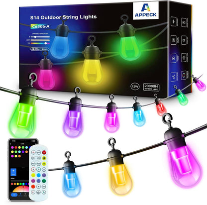 Witimselsolar RGBW Smart Outdoor String Lights