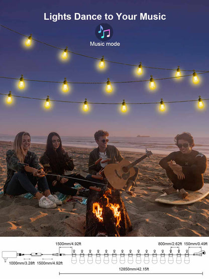 Witimselsolar RGBW Smart Outdoor String Lights