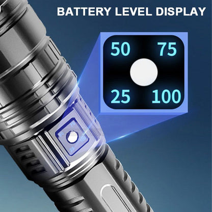 🔥Hot sale🔥Multifunctional White Laser Telescopic Zoom Tactical Flashlight