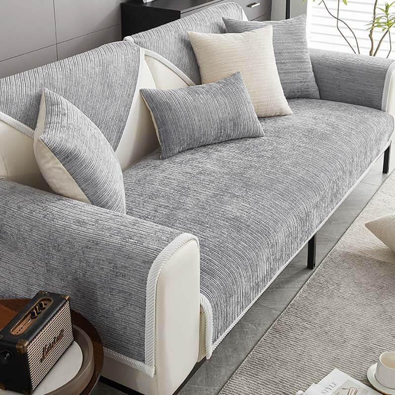 🔥Hot Sale!🔥Simple Striped Chenille Anti-scratch Couch Cover