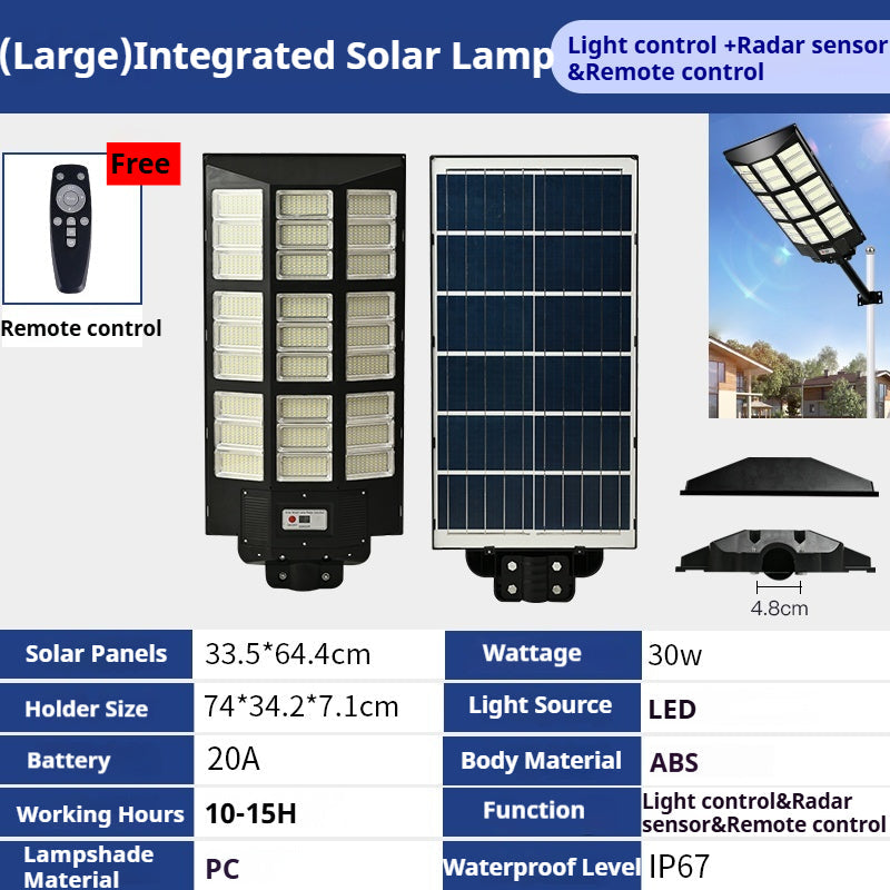 Solar Parking Lot Lights,Street Light Solar Powered, IP67 Waterproof Solar Wide Angle Lamp with Motion Sensor for Yard, Road