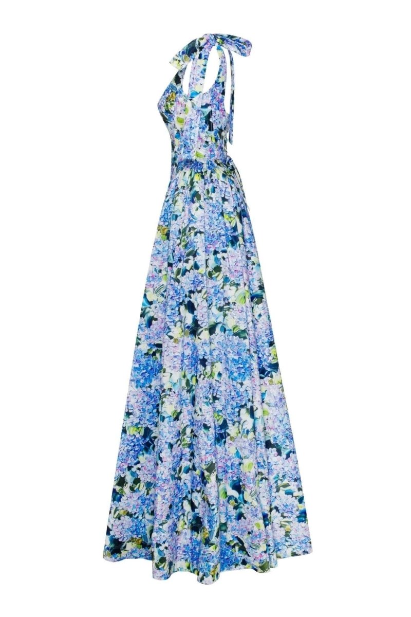 Kacey Hydrangea Printed Strap Maxi Dress