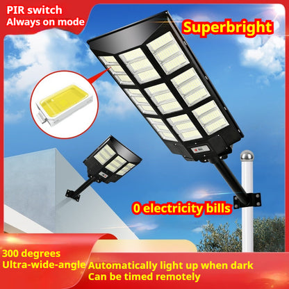 Solar Parking Lot Lights,Street Light Solar Powered, IP67 Waterproof Solar Wide Angle Lamp with Motion Sensor for Yard, Road