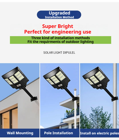 Solar Parking Lot Lights,Street Light Solar Powered, IP67 Waterproof Solar Wide Angle Lamp with Motion Sensor for Yard, Road