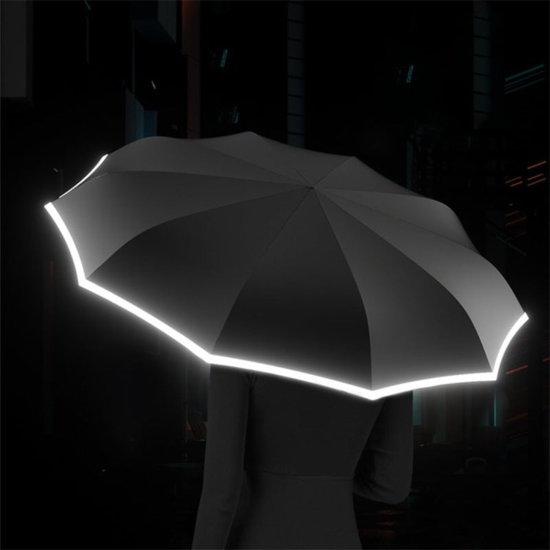 Reflective Safety Strip Ring Buckle Umbrella