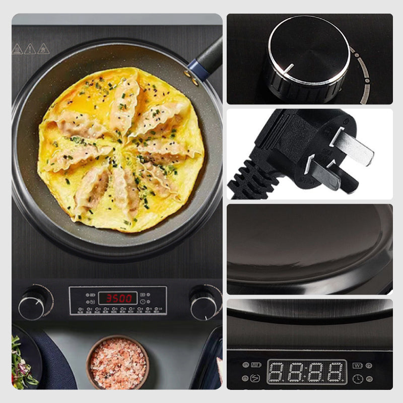 3500W Concave Induction Cooktop with 10 Temperature Levels