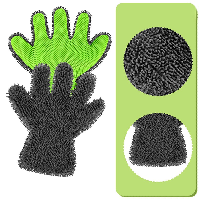 🎁Double-sided five-finger car wash gloves