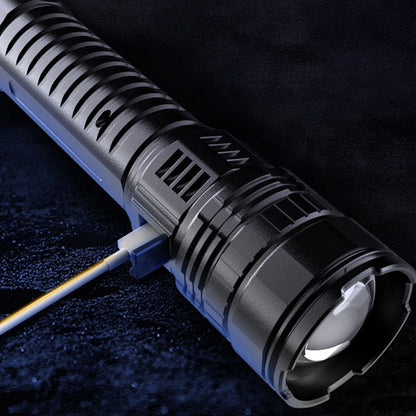 🔥Hot sale🔥Multifunctional White Laser Telescopic Zoom Tactical Flashlight