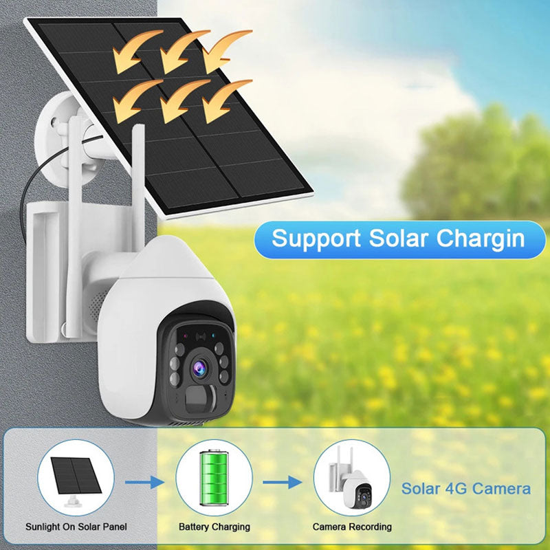 Solar Waterproof Night Vision Outdoor Security Camera