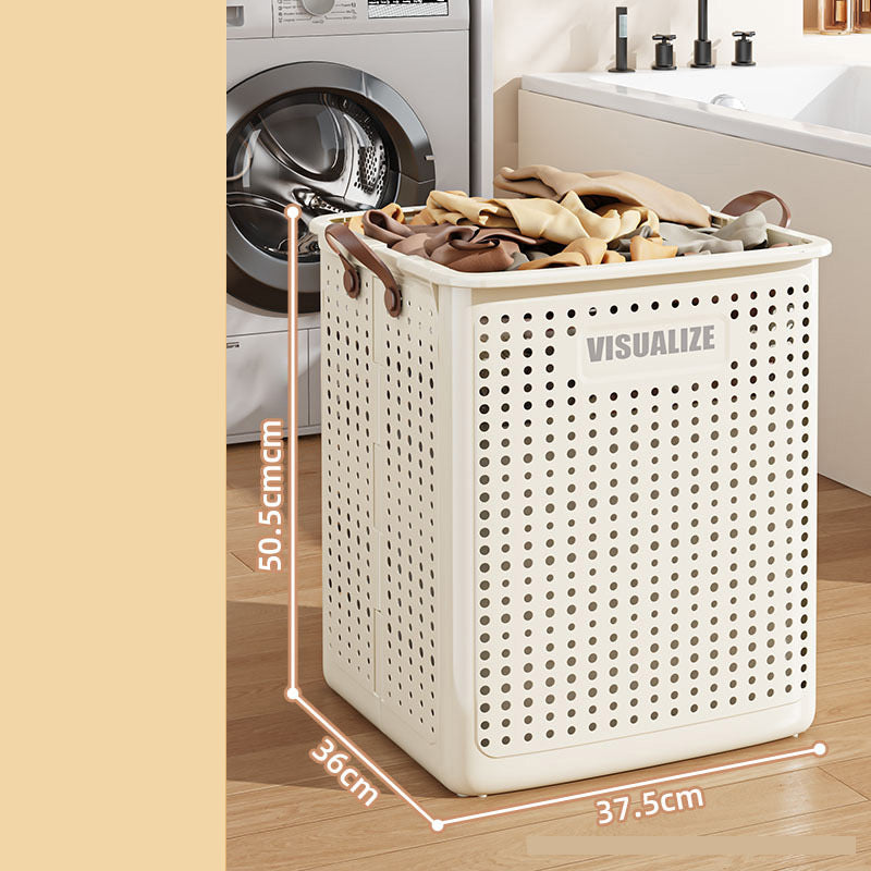 Collapsible Laundry Basket with Wheel & Handle