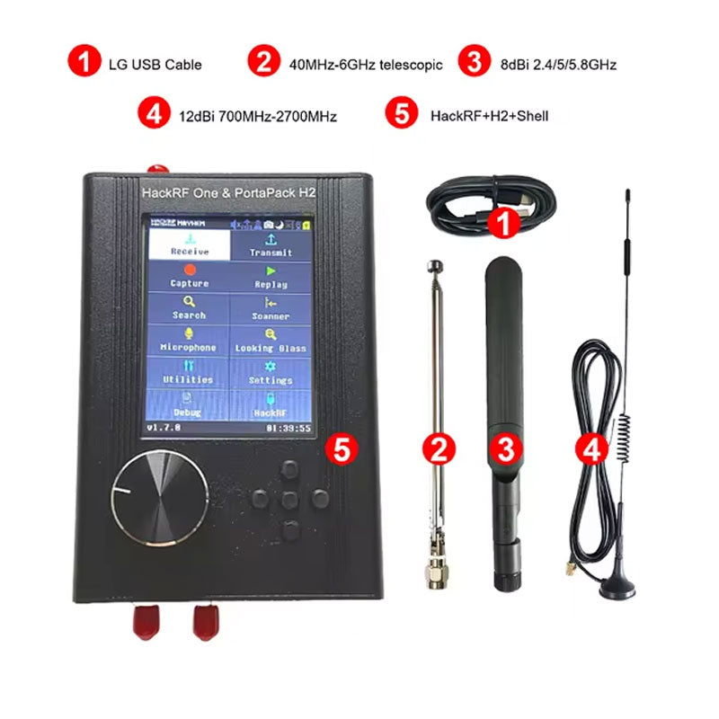 HackRF One R10 SDR with Portapack H2 & Mayhem 2.0.1 Firmware