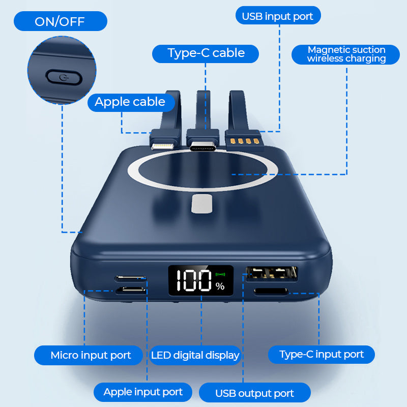 Multifunctional Wireless Magnetic Power Bank