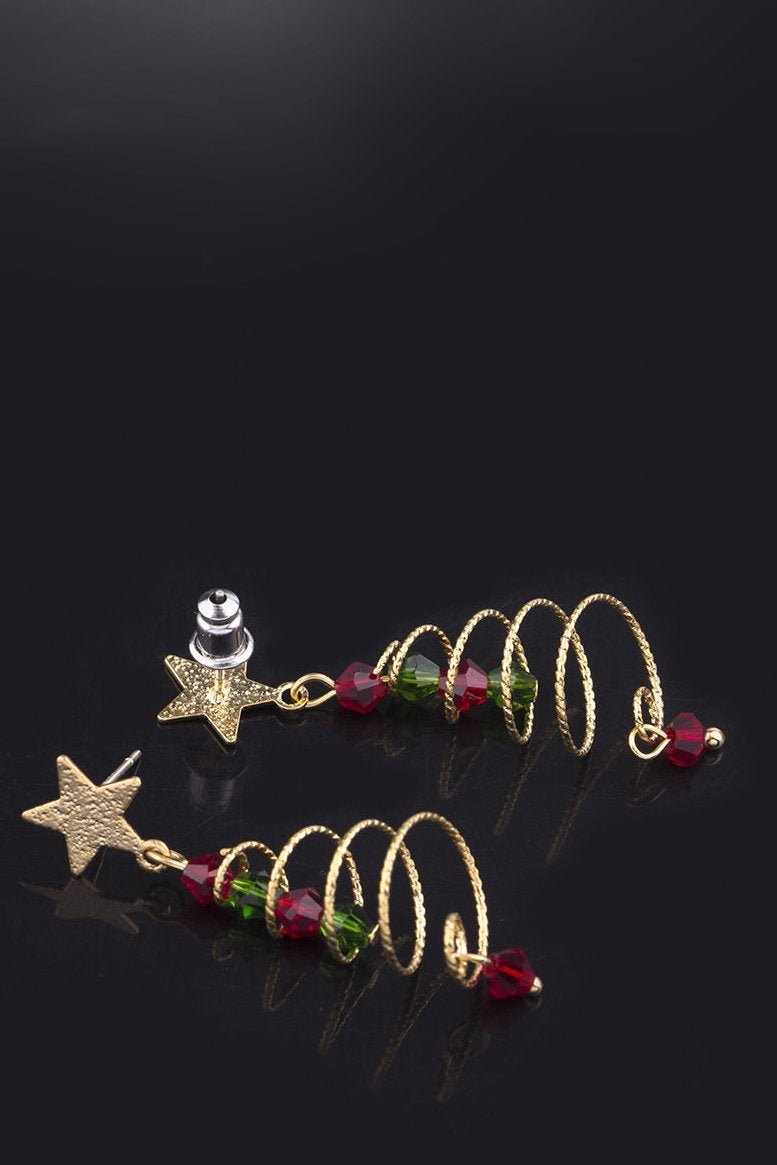 Pendientes colgantes con forma de árbol de Navidad de Eudora