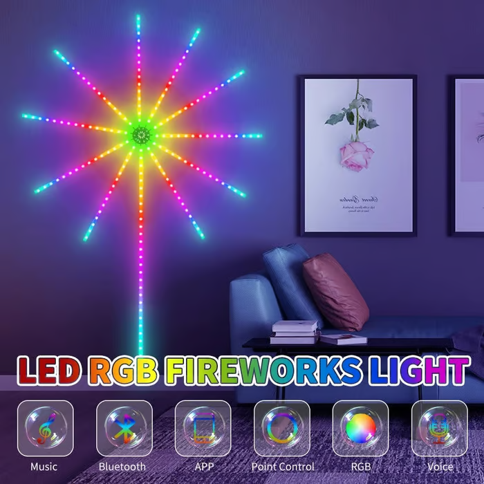 🎁Last Day Promotion 80% OFF - 💡WiFi Bluetooth Smart Fireworks Led Light